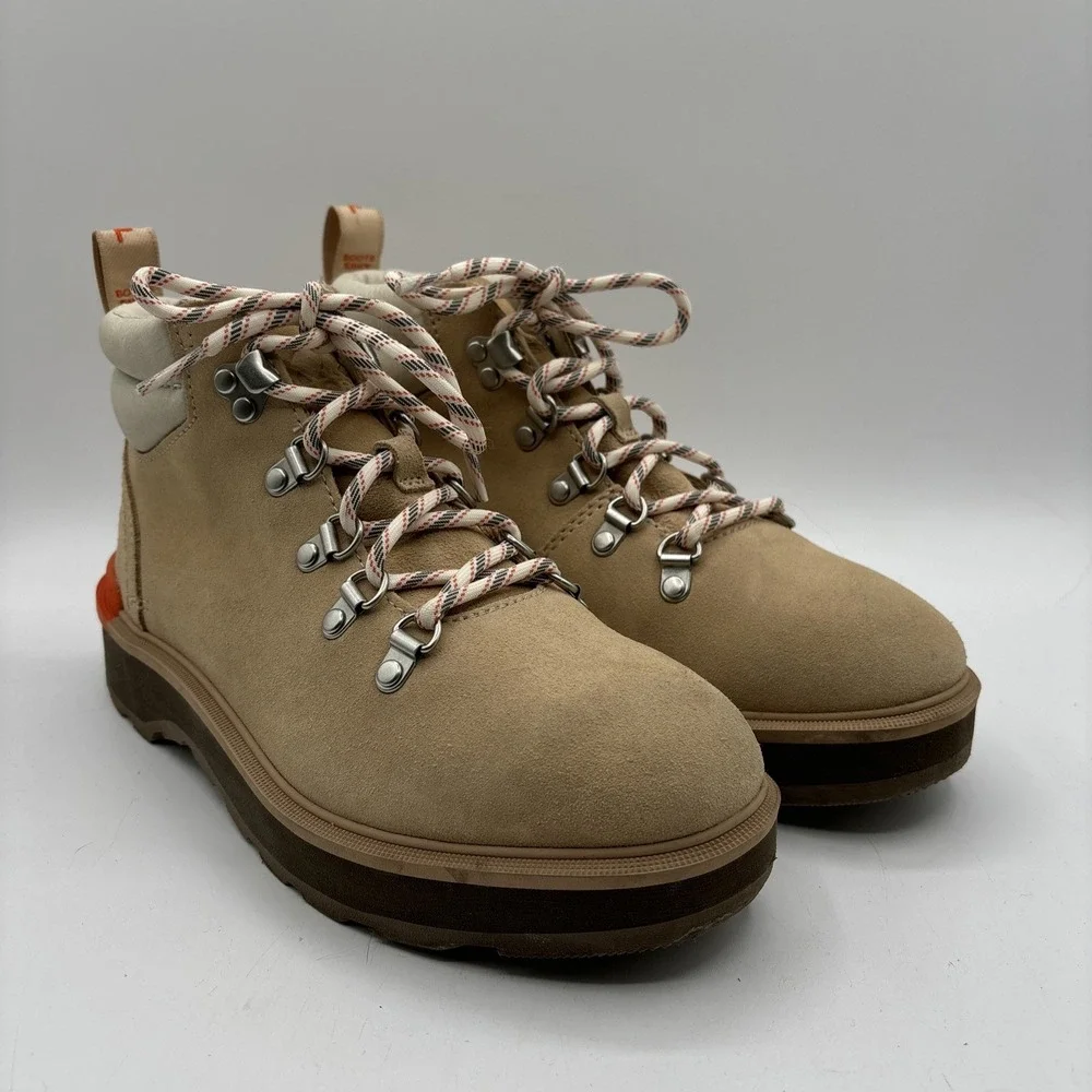 Sorel Hi-Line Hiker Women's 7.5 Suede Waterproof Boots Ceramic Tan NL4878-209‎